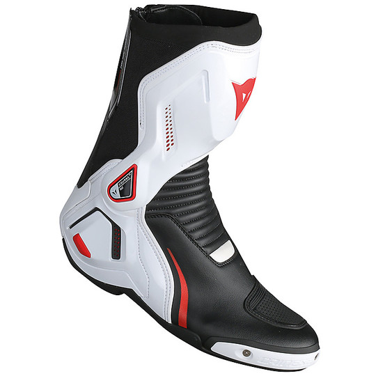 Dainese Motorcycle Boots Racing Course D1 Out Black White Red Lava