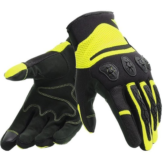 Dainese Motorcycle Gloves AEROX UNISEX Black Yellow Fluo