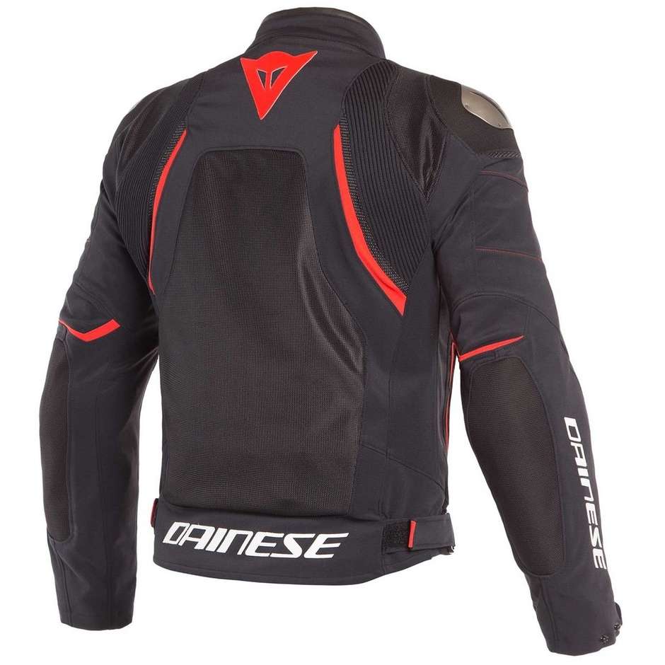 Dainese Motorcycle Jacket In Perforated Fabric DINAMICA AIR D-DRY Black Red
