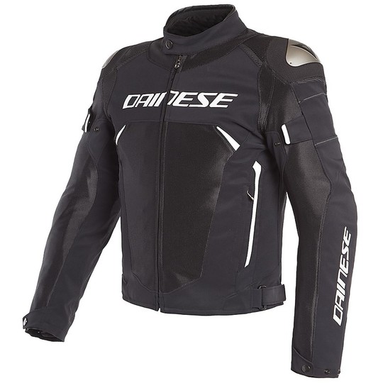 Dainese Motorcycle Jacket In Perforated Fabric DINAMICA AIR D-DRY Black White
