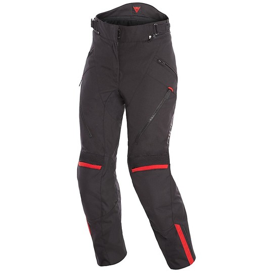 Dainese Motorcycle Pants in Dainese Fabric TEMPEST 2 LADY D-DRY Black Red