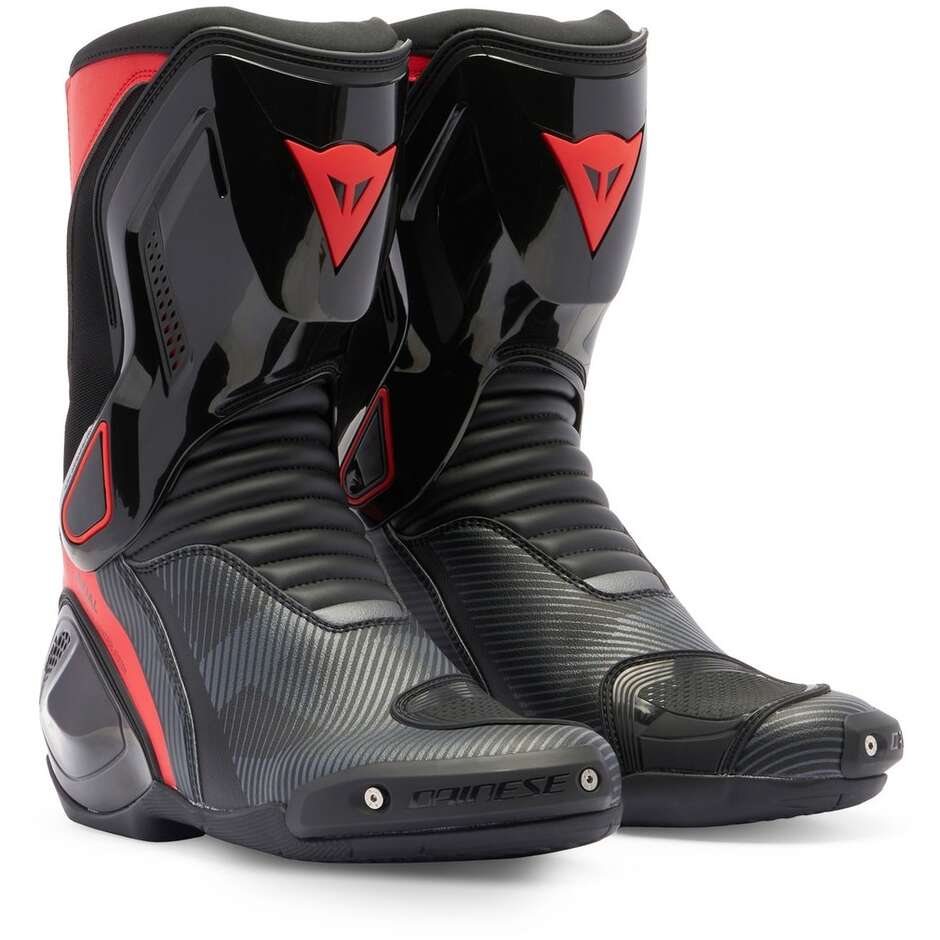 Dainese NEXUS 2 Motorcycle Racing Boots Black Lava Red Iron Gate