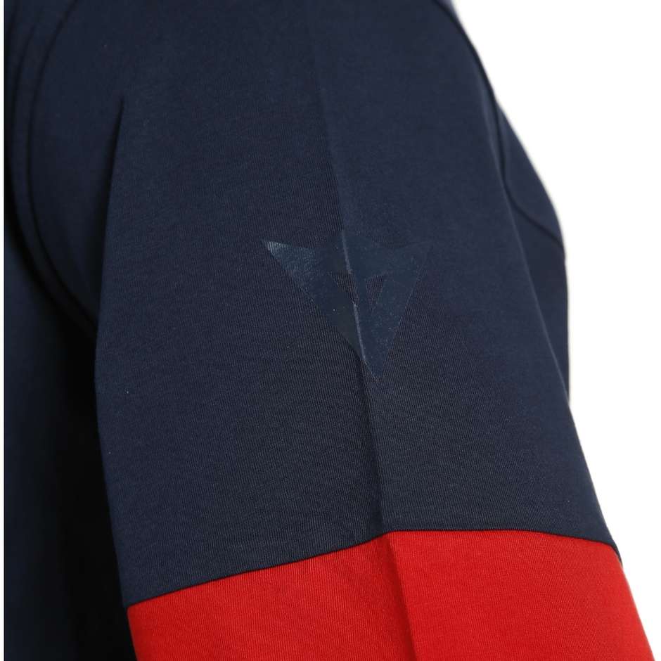 Dainese PADDOCK T-SHIRT LS Long Sleeve Jersey Black Red