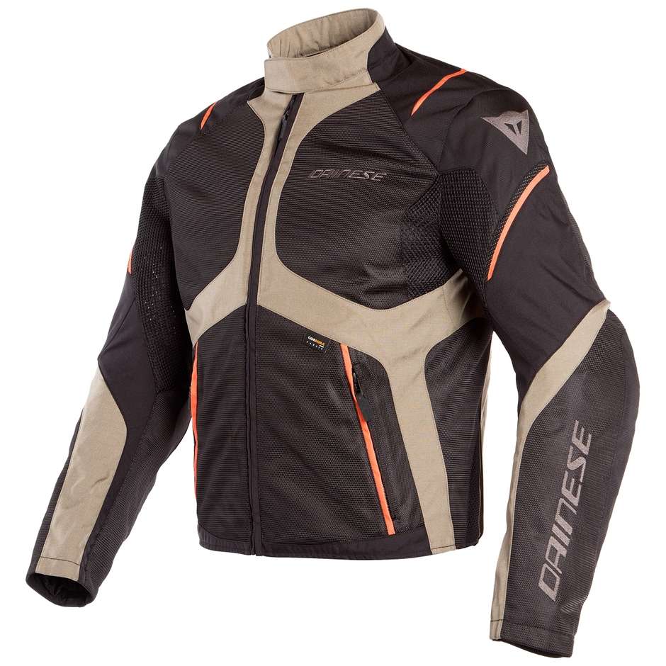 Dainese Perforated Motorcycle Jacket Dainese SAURIS D-DRY Black Beige