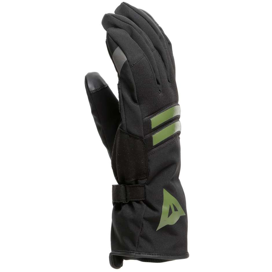 Dainese PLAZA 3 D-DRY Motorcycle Gloves Black Bronze Green