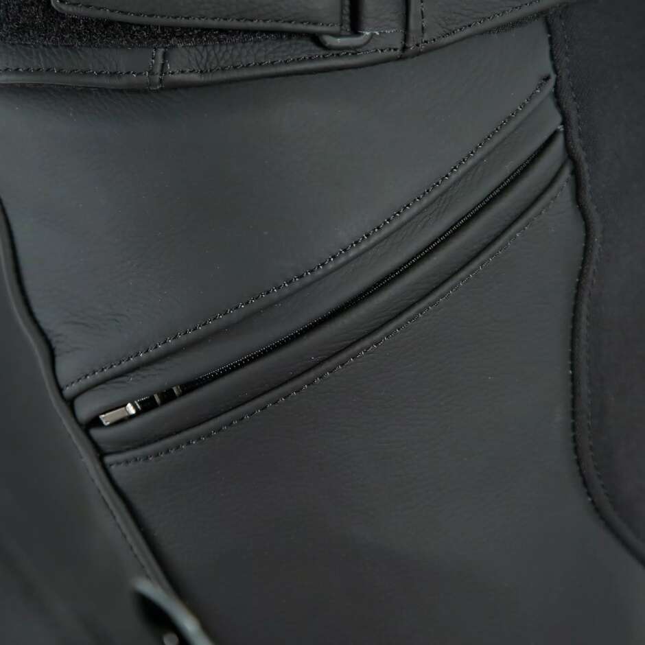 Dainese PONY 3 # Matte Black Leather Motorcycle Pants