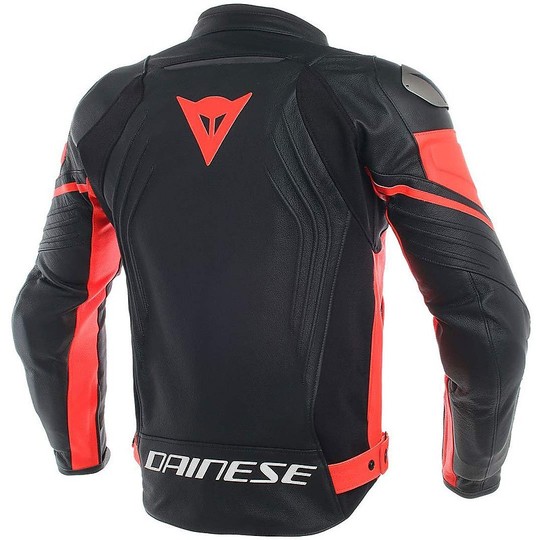 Dainese RACING 3 Leather Motorcycle Jacket Red