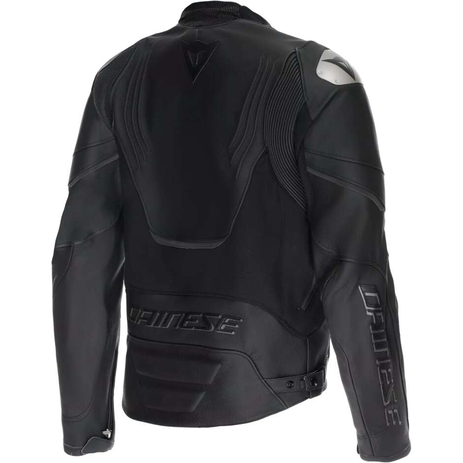 Dainese RACING 5 # Black Leather Motorcycle Jacket