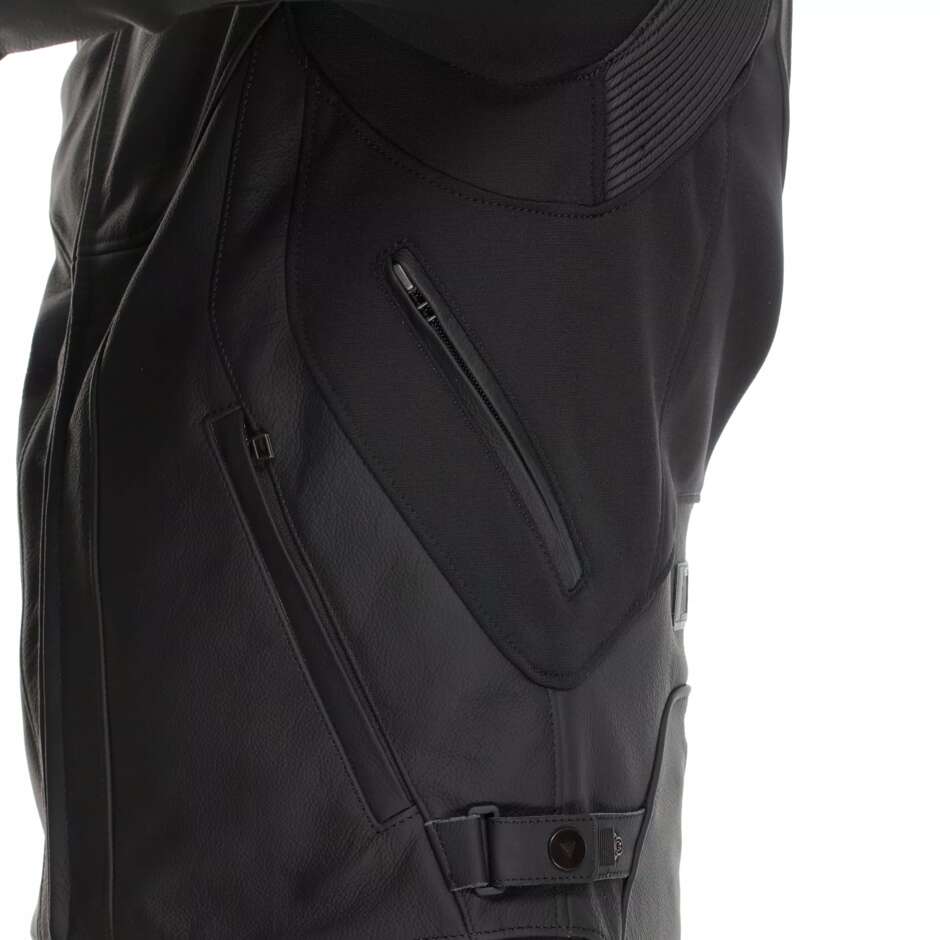 Dainese RACING 5 # Black Leather Motorcycle Jacket