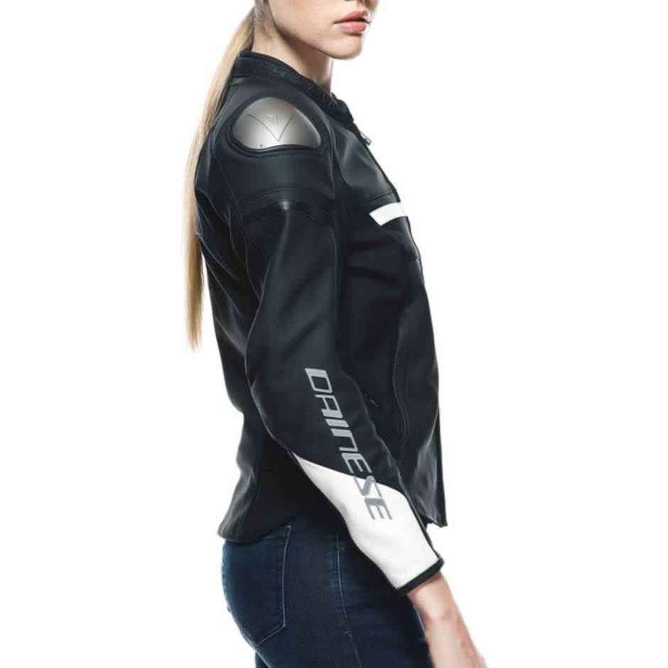 Dainese RAPIDA LADY Women's Leather Motorcycle Jacket Black White