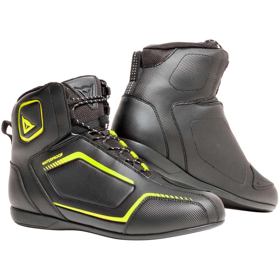 Dainese RAPTORS D-WP Motorcycle Shoes Black Fluorescent Yellow