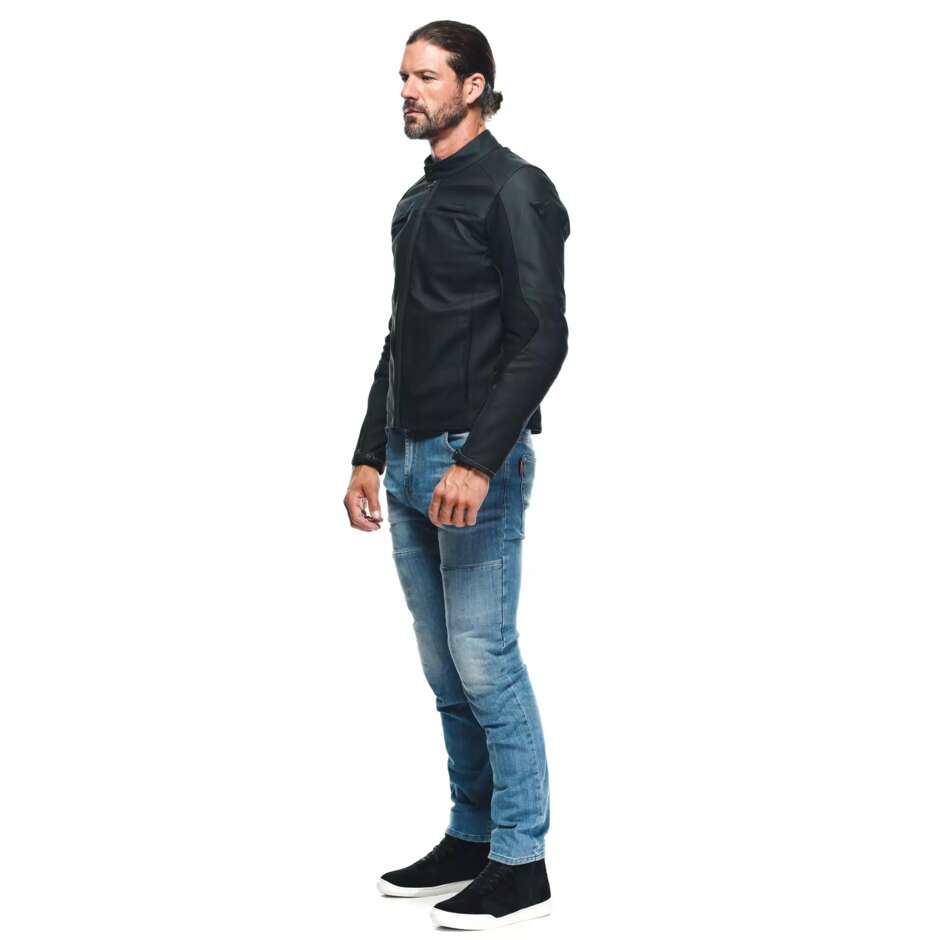 Dainese RAZON 2 Leather Motorcycle Jacket # Black