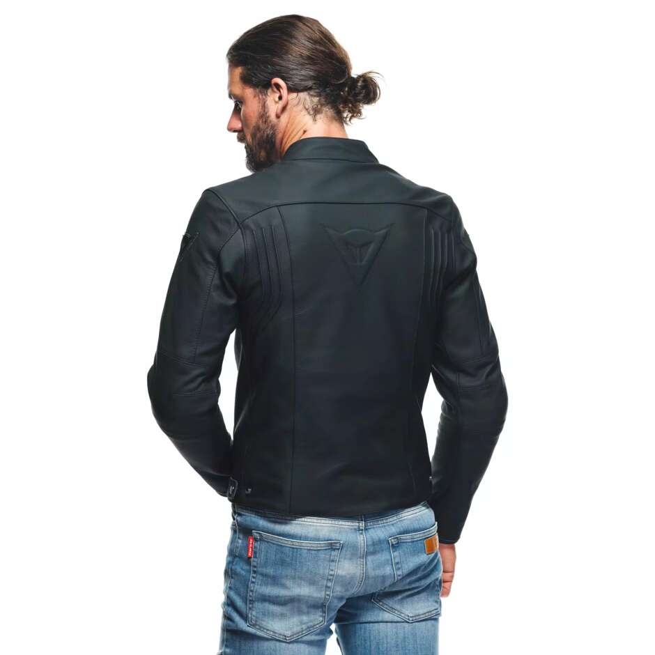 Dainese RAZON 2 Leather Motorcycle Jacket # Black