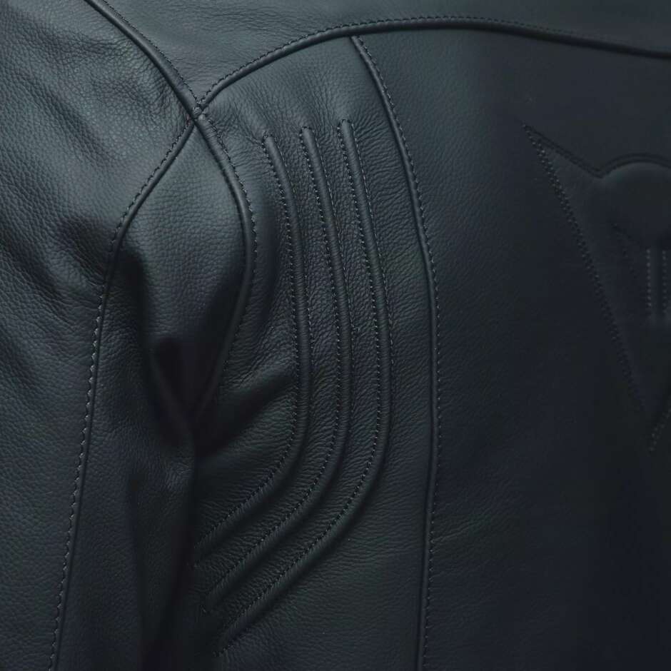 Dainese RAZON 2 Leather Motorcycle Jacket # Black