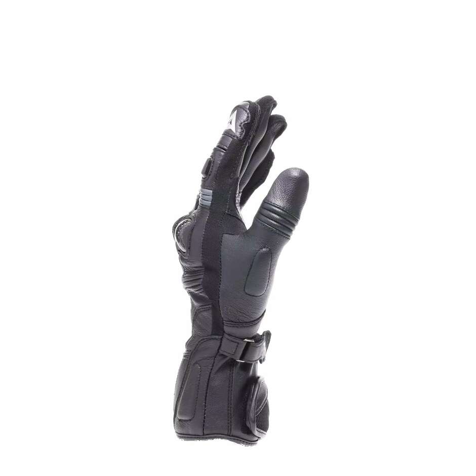 Dainese REACTO CARBON LONG GLOVES Black Anthracite Leather Motorcycle Gloves