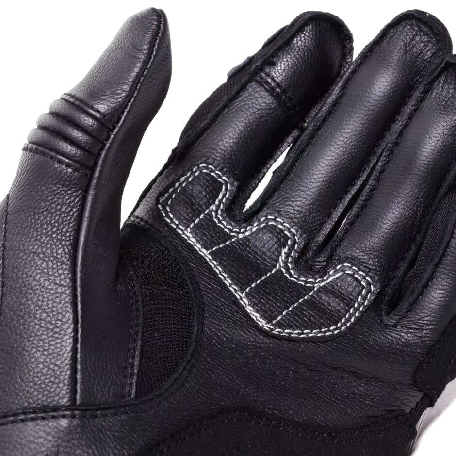 Dainese REACTO CARBON LONG GLOVES Black Anthracite Leather Motorcycle Gloves