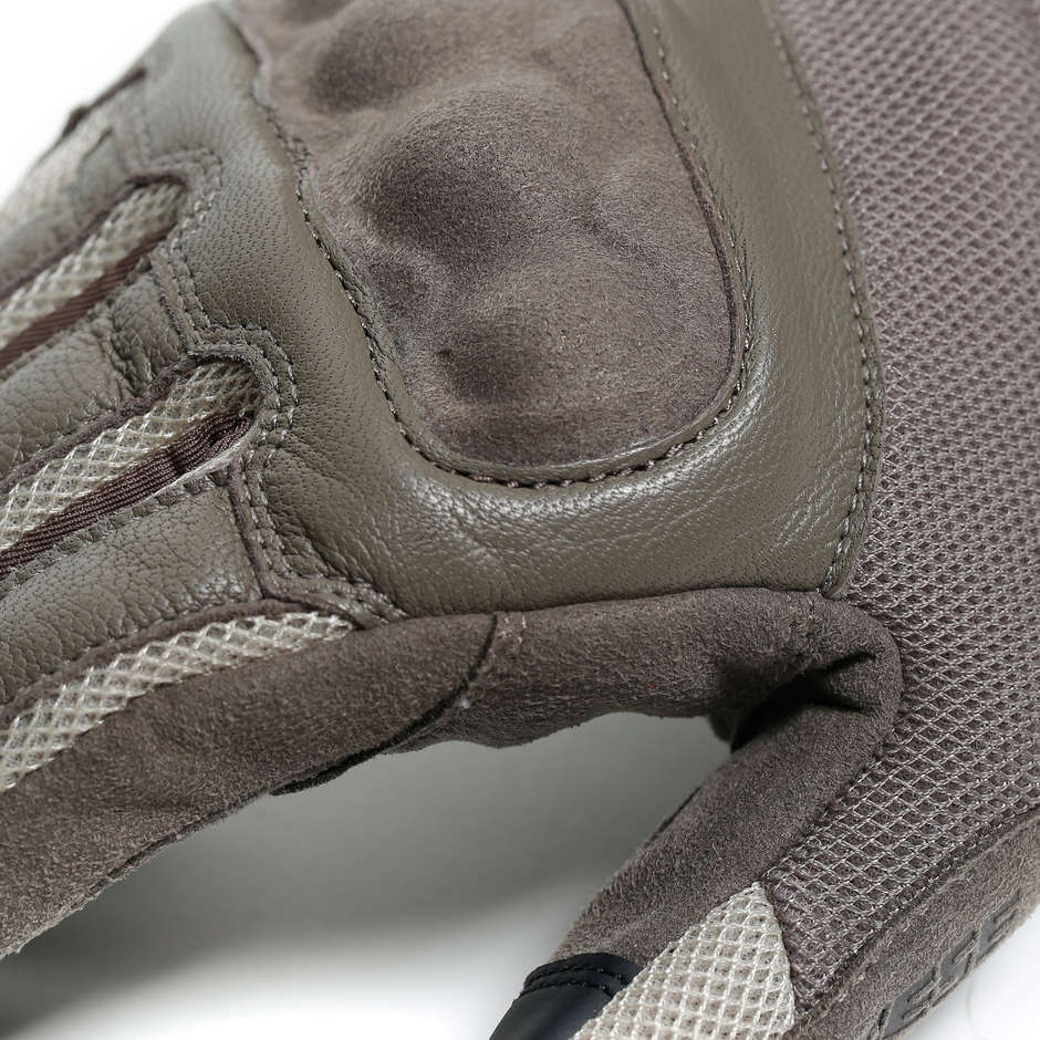 Dainese SABHA Motorradhandschuhe aus grauem Leder und Stoff