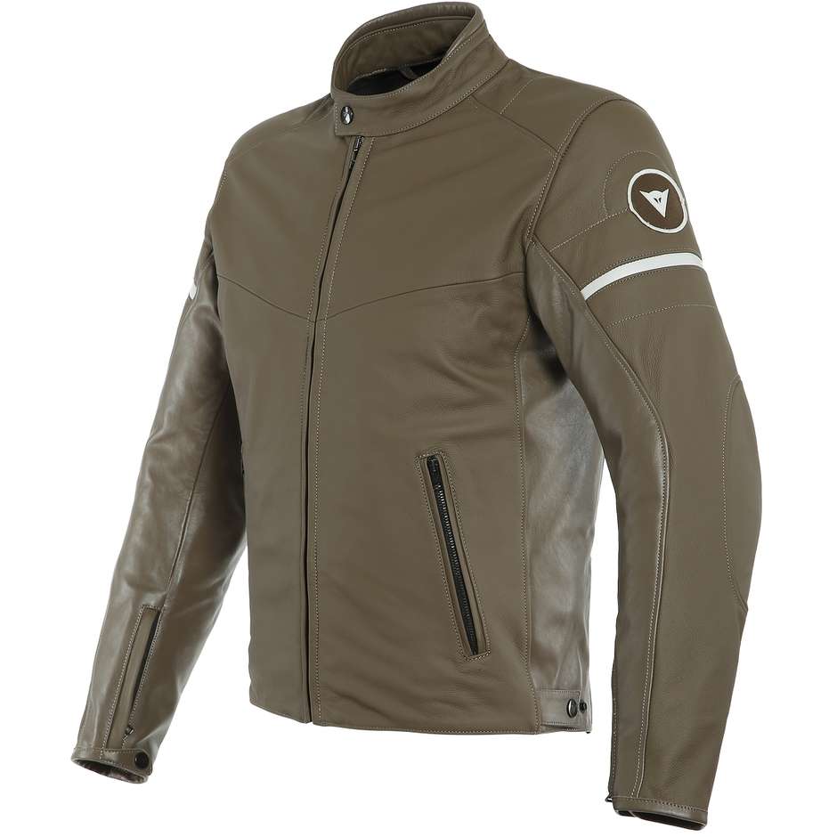 Dainese SAINT LOUIS Light Brown Leather Motorcycle Jacket