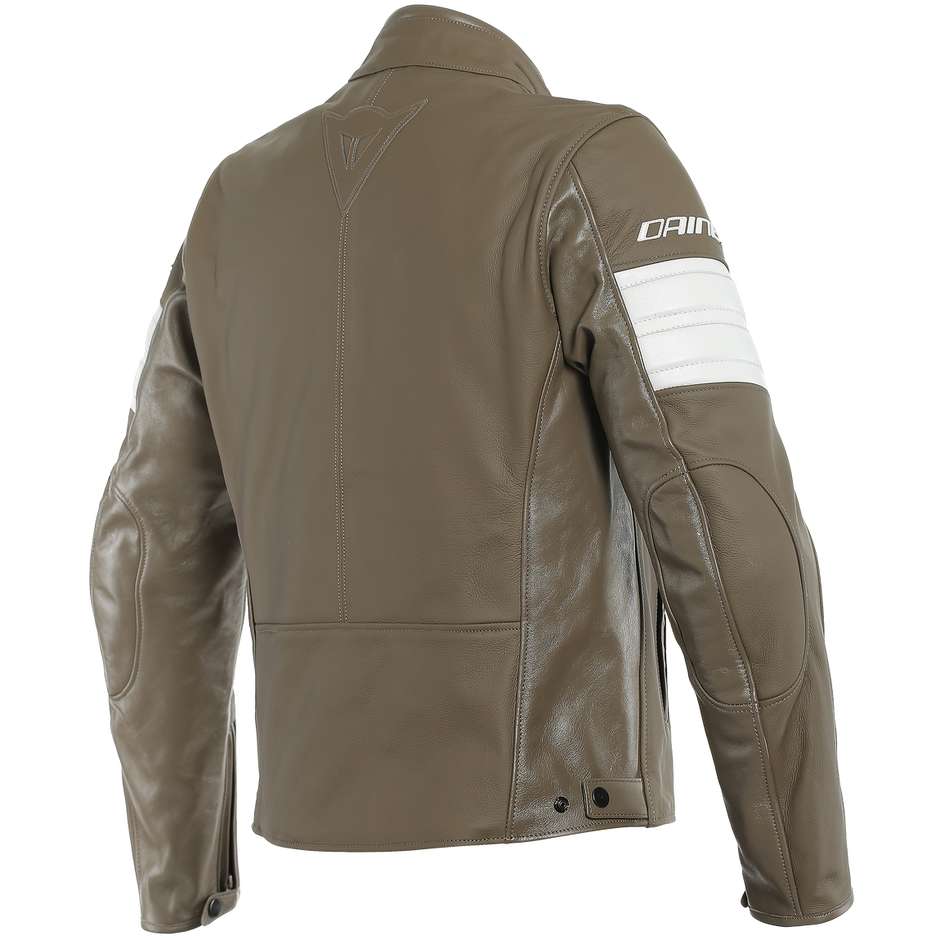 Dainese SAN DIEGO Custom Leather Motorcycle Jacket Light Brown
