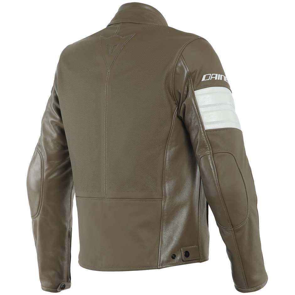 Dainese SAN DIEGO Custom Perforated Leather Motorcycle Jacket Perf. Light brown