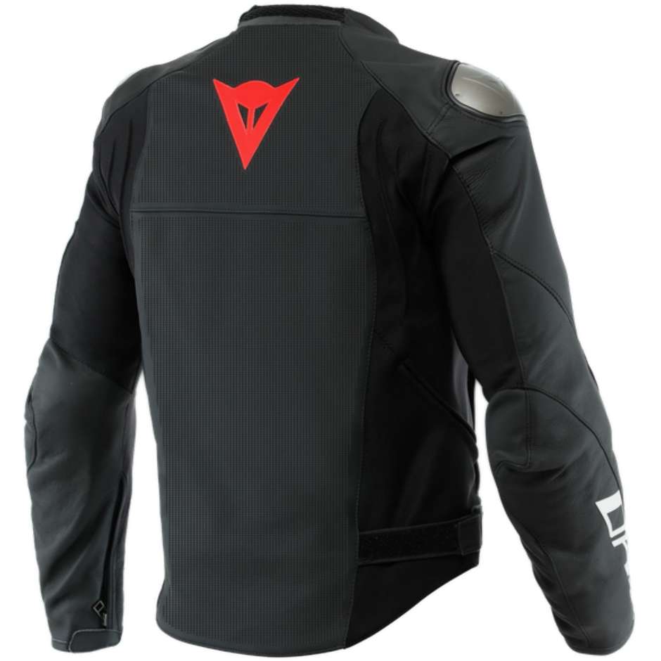 Dainese SPORTIVA Perforated Leather Motorcycle Jacket Black