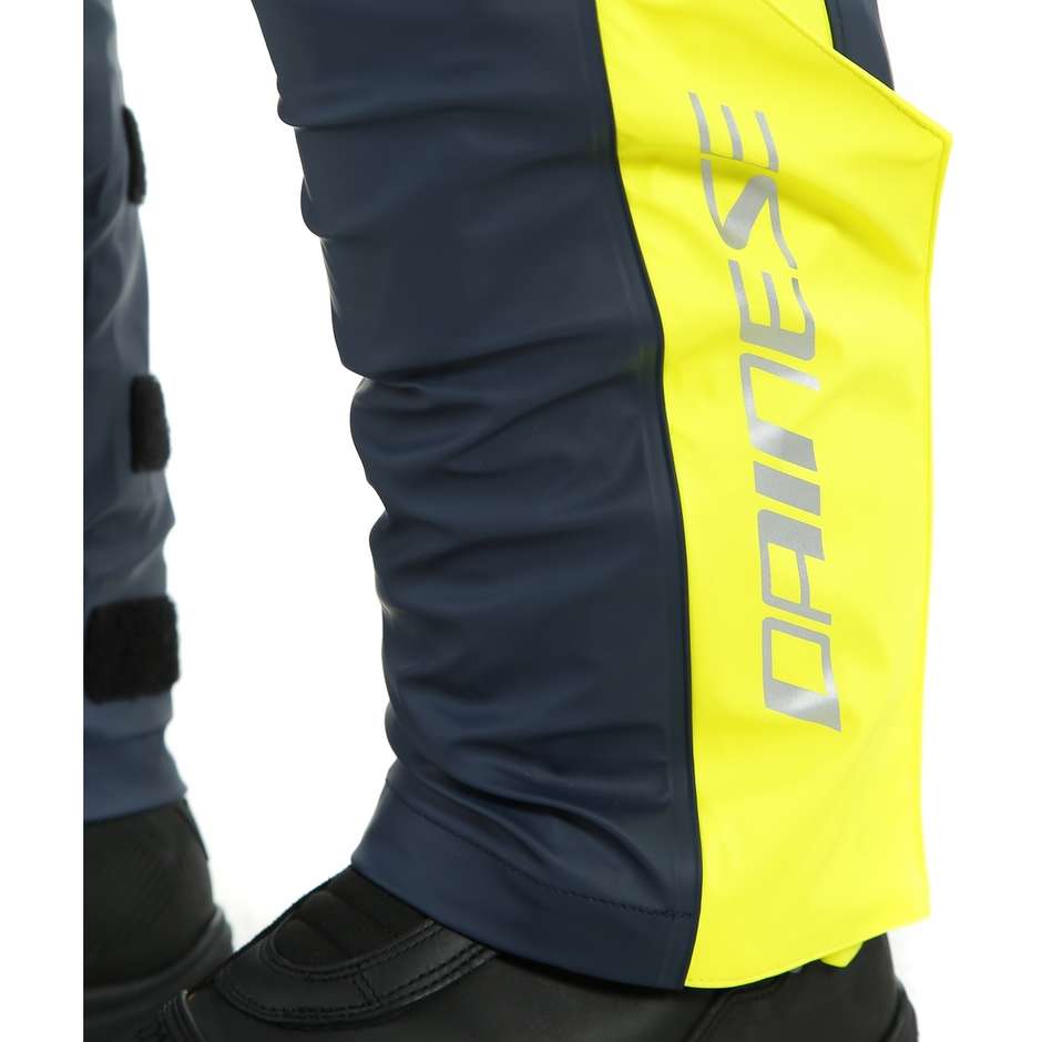 Dainese STORM 2 Rainproof Waterproof Trousers Black Iris Yellow Fluo