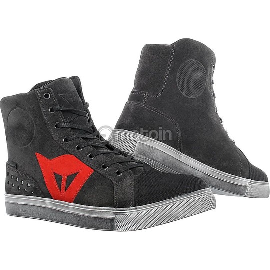 Dainese Street Biker Motorcycle Shoes D-WP Red Carbon