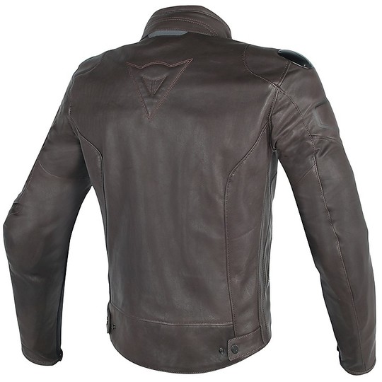 Dainese Street Darker Brown Leather Motorcycle Jacket