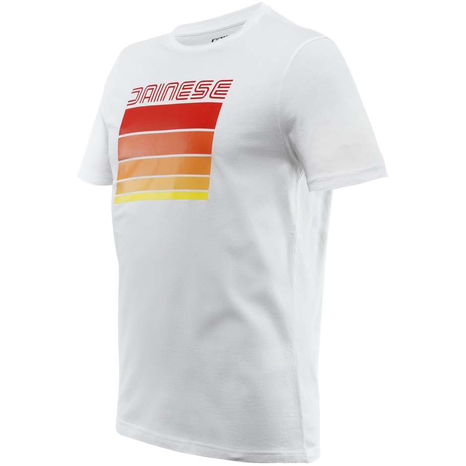 Dainese STRIPES Casual Motorcycle Jersey White Red
