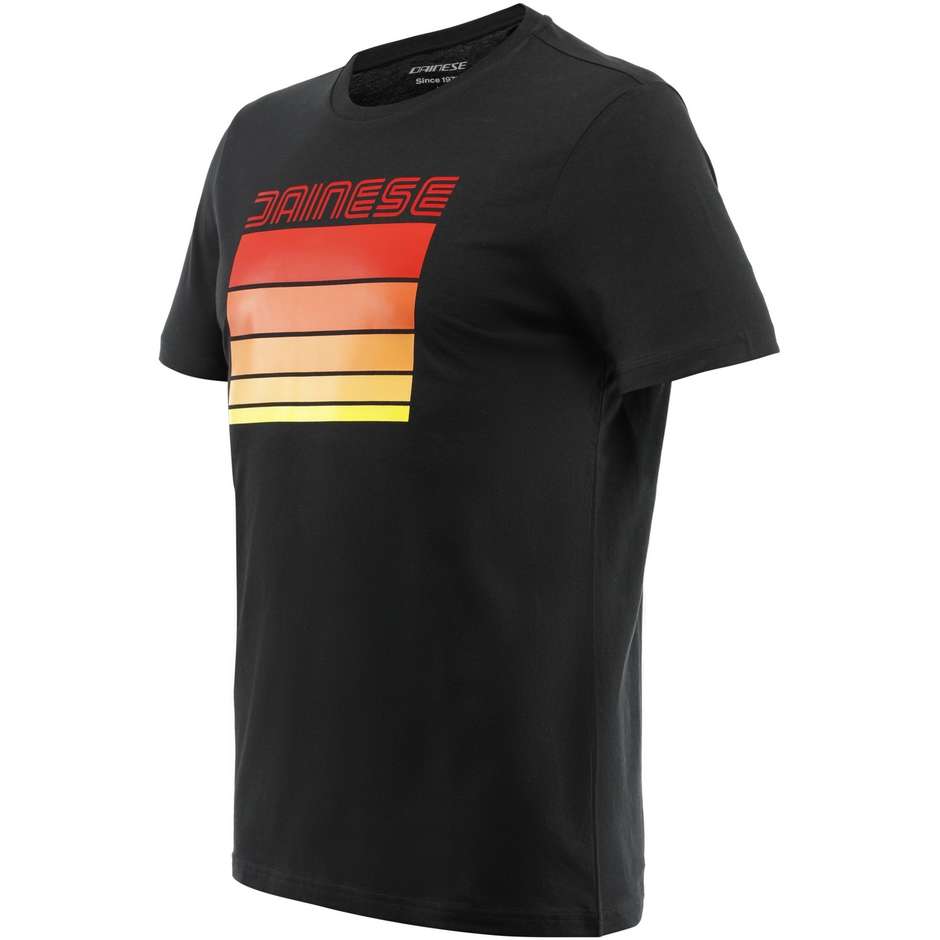 Dainese STRIPES Maillot Moto Casual Noir Rouge