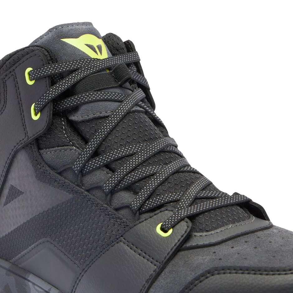 Dainese SUBURB D-WP Motorcycle Shoes # Black Camo ACID Yellow