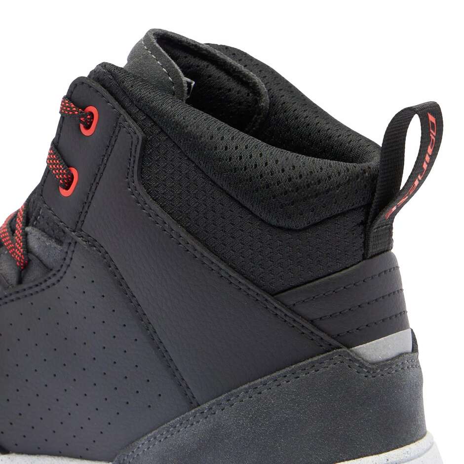 Dainese SUBURB D-WP Motorcycle Shoes # Black White Red Lava