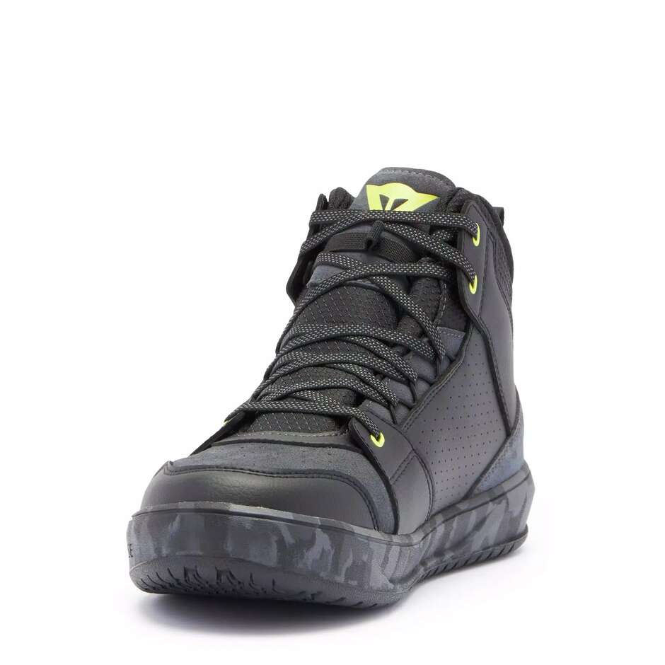 Dainese SUBURB D-WP Motorradschuhe # Schwarz Camo ACID Gelb