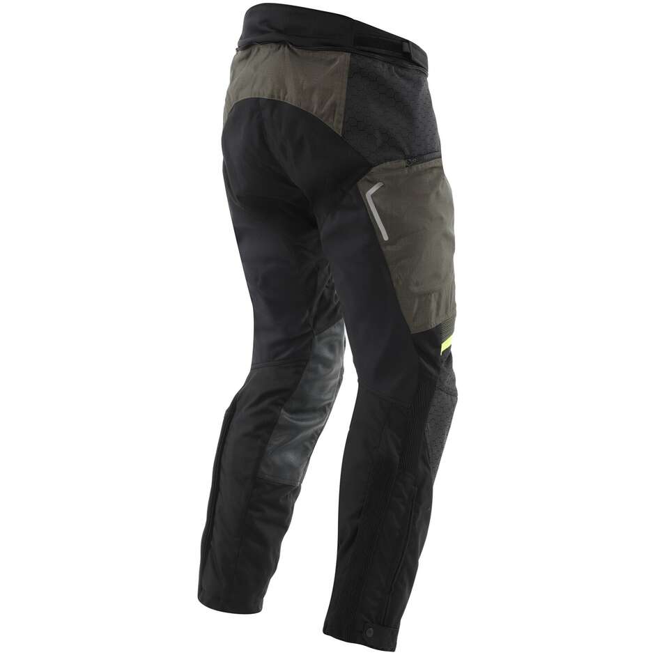 Dainese SUPER ADVENTURE ABSOLUTESHELL Fabric Motorcycle Pants Black Tarma Fluo Yellow