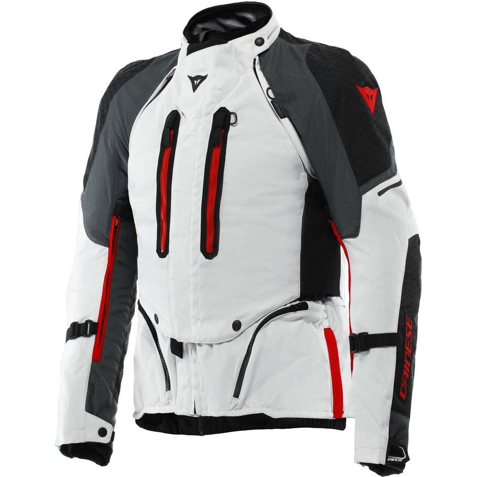 Dainese SUPER ADVENTURE ABSOLUTESHELL Glacier Grey Iron Gate Red Motorradjacke