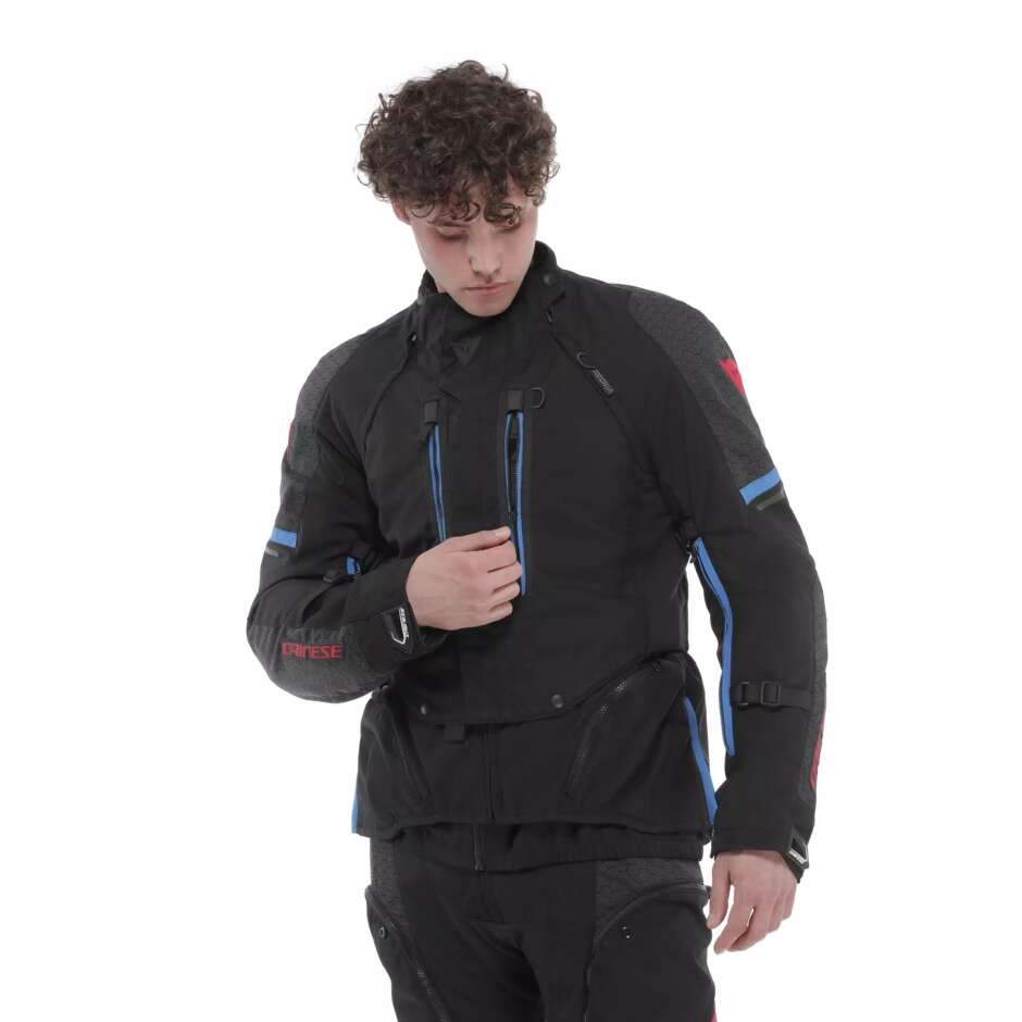 Dainese SUPER ADVENTURE ABSOLUTESHELL Motorcycle Jacket # Black Black Blue