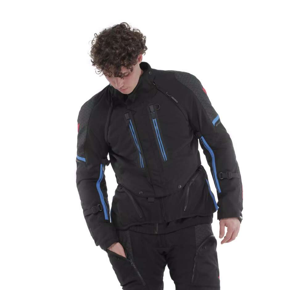 Dainese SUPER ADVENTURE ABSOLUTESHELL Motorcycle Jacket # Black Black Blue