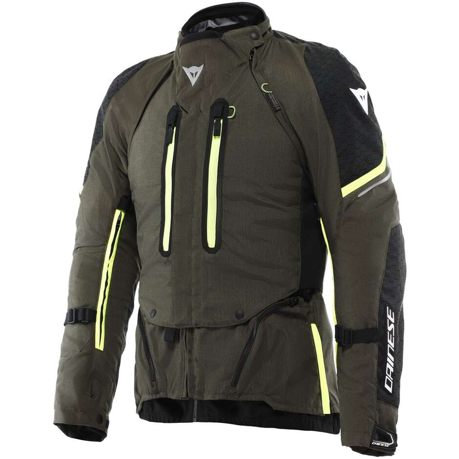 Dainese SUPER ADVENTURE ABSOLUTESHELL Motorcycle Jacket Tarma Black Fluo Yellow