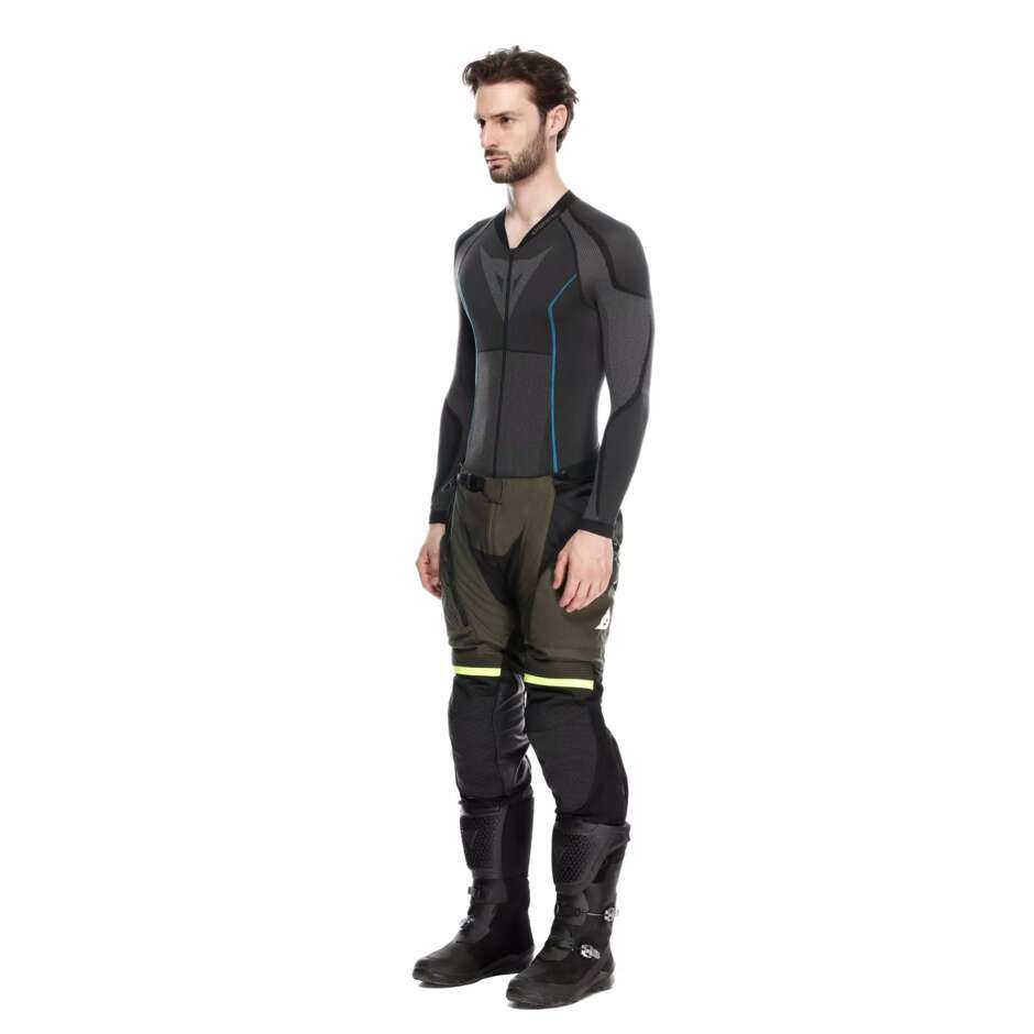 Dainese SUPER ADVENTURE ABSOLUTESHELL Motorcycle Pants # Black TARMAC Fluo Yellow