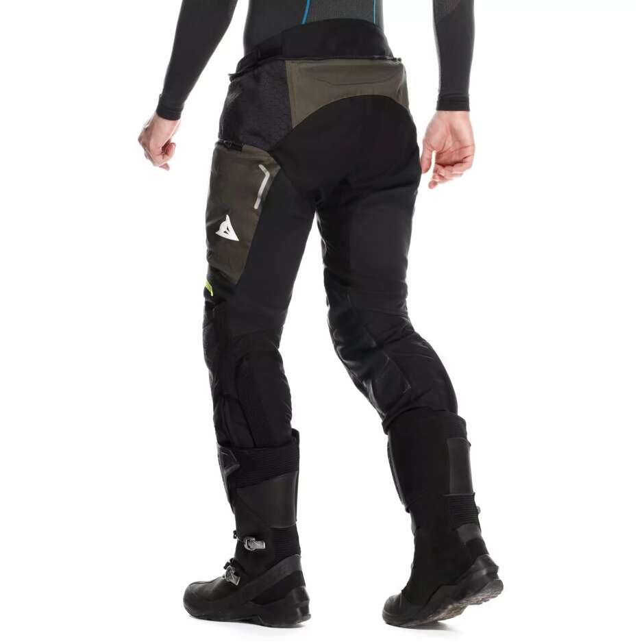 Dainese SUPER ADVENTURE ABSOLUTESHELL Motorcycle Pants # Black TARMAC Fluo Yellow