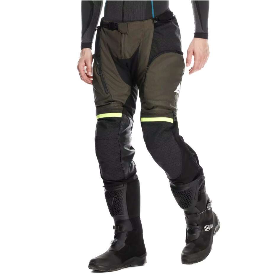Dainese SUPER ADVENTURE ABSOLUTESHELL Motorradhose # Schwarz TARMAC Fluo Yellow