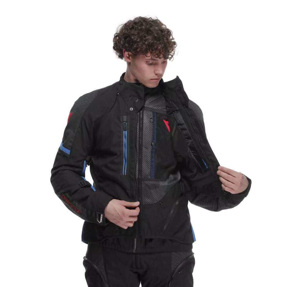 Dainese SUPER ADVENTURE ABSOLUTESHELL Motorradjacke # Schwarz Schwarz Blau