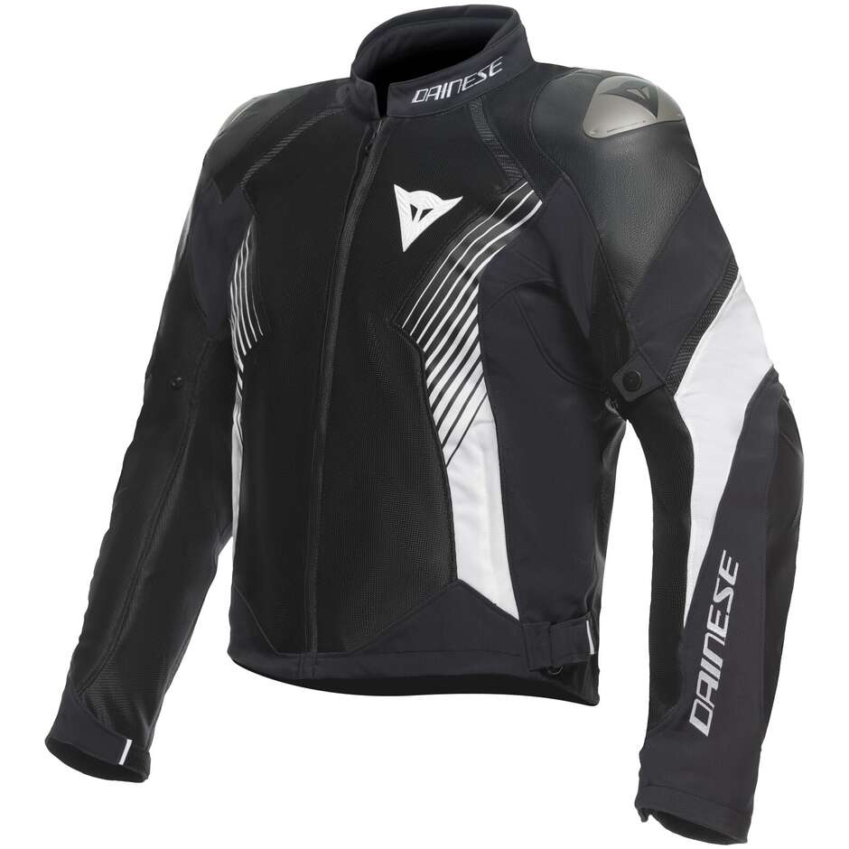 Dainese SUPER RIDER 2 ABSOLUTESHELL Black White Motorcycle Fabric Jacket