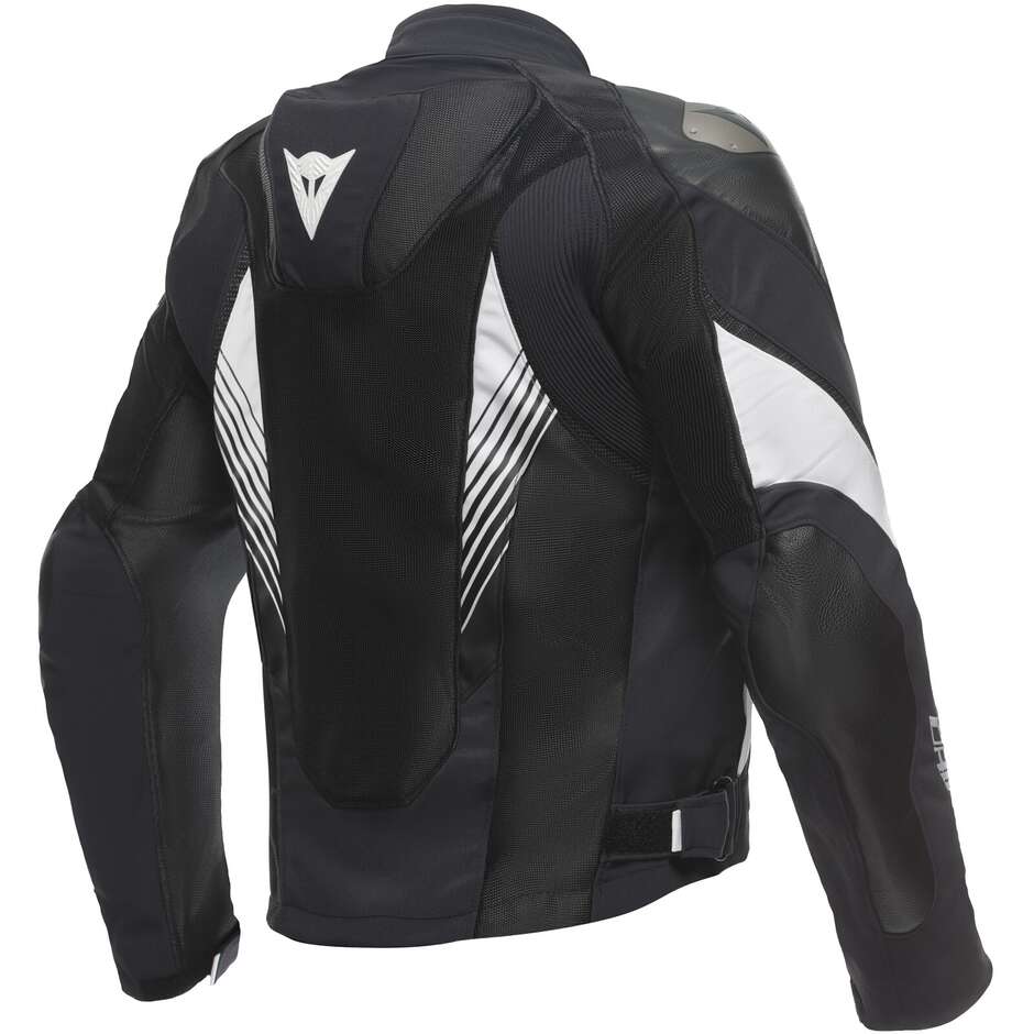 Dainese SUPER RIDER 2 ABSOLUTESHELL Black White Motorcycle Fabric Jacket