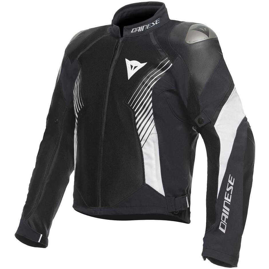 Dainese SUPER RIDER 2 ABSOLUTESHELL Motorcycle Jacket # Black Black White