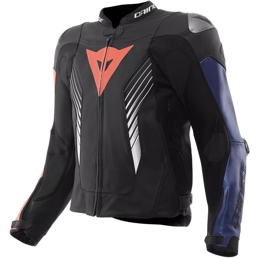 Dainese SUPER SPEED 5 Leather Motorcycle Jacket Black Blue Red