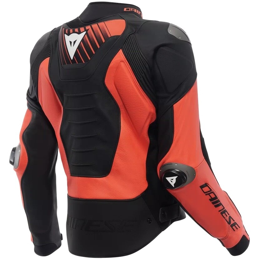 Dainese SUPER SPEED 5 Leather Motorcycle Jacket Black Red White