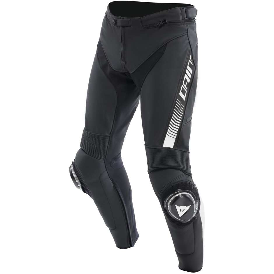 Dainese SUPER SPEED Leather Motorcycle Pants Black White