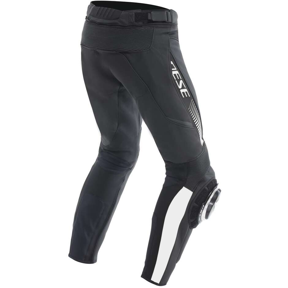 Dainese SUPER SPEED Leather Motorcycle Pants Black White