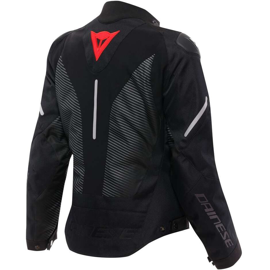 Dainese SUPER SPRINT D-DRY WMN Women's Motorcycle Jacket Black/Lava Red